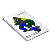 Super Vegan Man (Our Mascot) Spiral Notebook Notizblock (Rechte Seite)