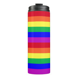 Super Vivid Vibrant Colors Gay Pride Rainbow Flag Thermosbecher