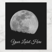 SUPER VOLLER MOONANSTIEG WEINETIKETT (Einzelnes Label)