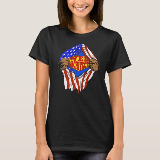 Super Web Architect Hero Job T-Shirt (Vorderseite)