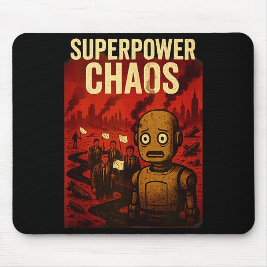 Super Wer Chaos Dystoan Satire War Consequences Gi Mousepad (Vorne)