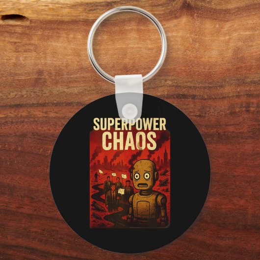 Super Wer Chaos Dystoan Satire War Consequences Gi Schlüsselanhänger (Vorderseite)