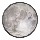 Super Wolf Moon Eishockey Puck (Vorderseite)