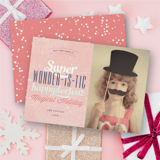 Super Wonderistic Happydocious Joyful Fun Foto Feiertagskarte