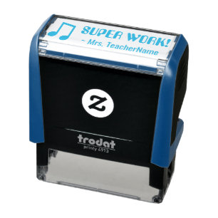 "SUPER WORK!" + Briefmarke für den benutzerdefinie Permastempel