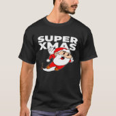 Super Xmas Santa Claus Gamer Reindeer Gamer Costu T-Shirt (Vorderseite)