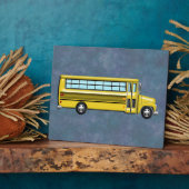 Super Yellow School Bus Fotoplatte (Seite)