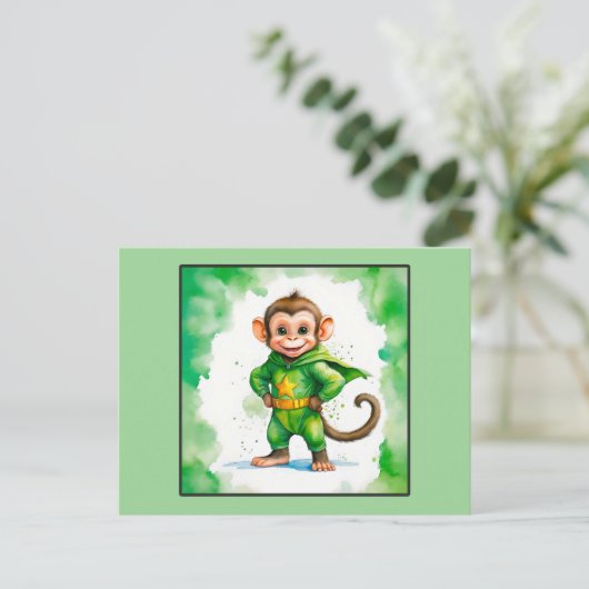 Superaffe Feiertagspostkarte (Stehend Vorderseite)