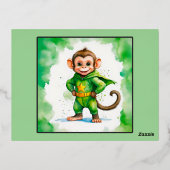 Superaffe, Folien Feiertagspostkarte (Rückseite)