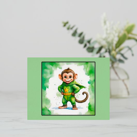 Superaffe, Folien Feiertagspostkarte (Stehend vorne)