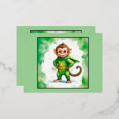 Superaffe, Folien Feiertagspostkarte (Vorderseite/Rückseite)