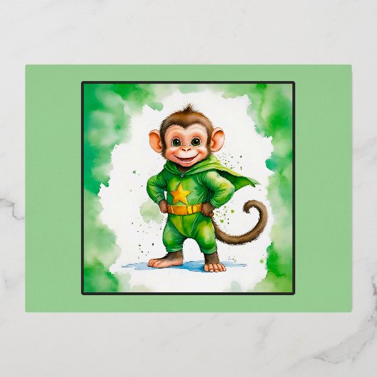 Superaffe, Folien Feiertagspostkarte (Vorderseite)