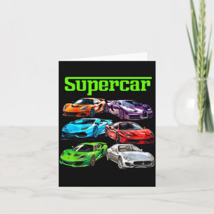 Superauto Cooler Autotyp Mann Srts Rennsport Fan G Karte