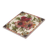 Superb Antique Poppies c1890 Warme Farben Repro Fliese (Seite)