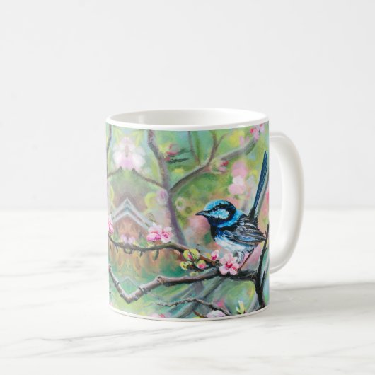 Superb Fairy Wren - Kaffeetasse (VorderseiteRechts)