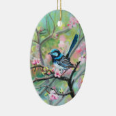 Superb Fairy Wren - Keramik Ornament (Rechts)