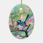 Superb Fairy Wren - Keramik Ornament (Vorne)