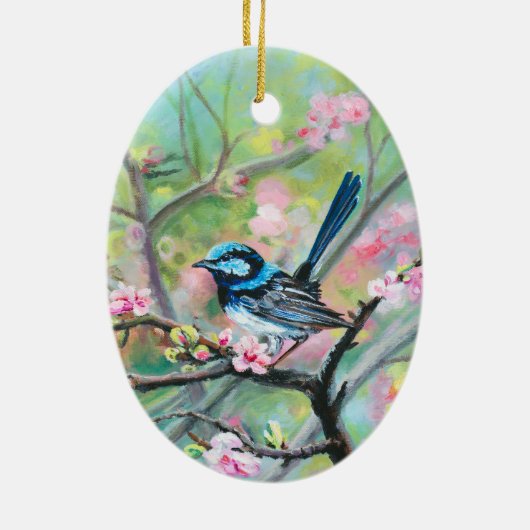 Superb Fairy Wren - Keramik Ornament (Hinten)