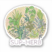 Superb Herb Garden Aufkleber (Vorderseite)