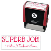 "SUPERB JOB!" Bestätigung Rubber-Briefmarke Permastempel (Beispiel)