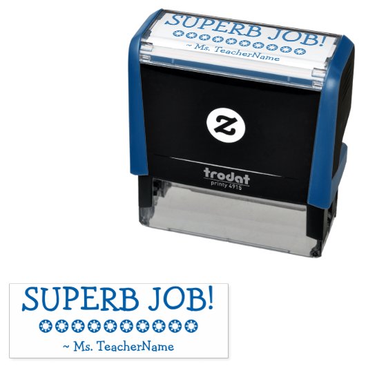 "SUPERB JOB!" Tutor Rubber Briefmarke Permastempel (Beispiel)