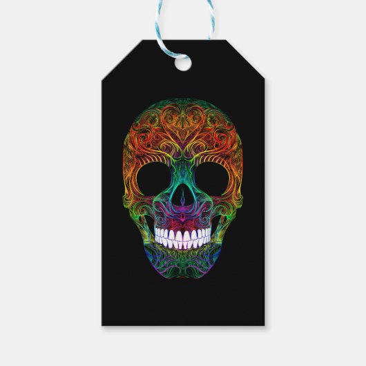 Superb Sugar Skull Dia De Los Muertos Candy Skull Geschenkanhänger (Vorderseite)