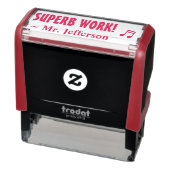 "SUPERB WORK!" + Teacher's Name Rubber Briefmarke Permastempel (Produkt)