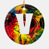 Superball Monogram Keramik Ornament (Hinten)