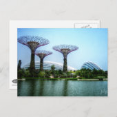 Superbäume, Gewächshaus und Libellensee Postkarte (Vorne/Hinten)