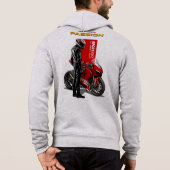 Superbike-Rennsport Maximum Passion Biker-Grafik 1 Hoodie (Rückseite)