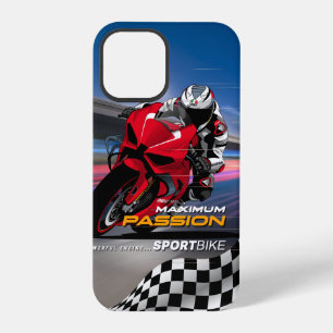 Superbike-Rennsport-Maximum-Passion-Biker-Grafik iPhone 12 Pro Hülle