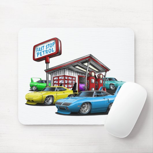 Superbird Tankstelle 1970 Mousepad (Mit Mouse)