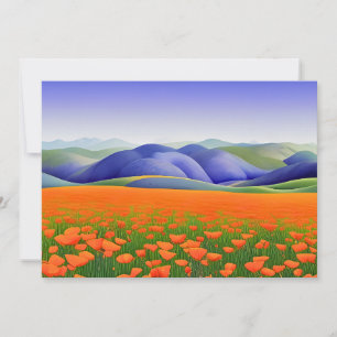 Superblooms Surrealer Mohn Landschaft