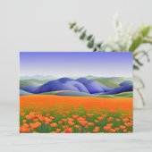Superblooms | Surrealer Mohn Landschaft (Stehend Vorderseite)