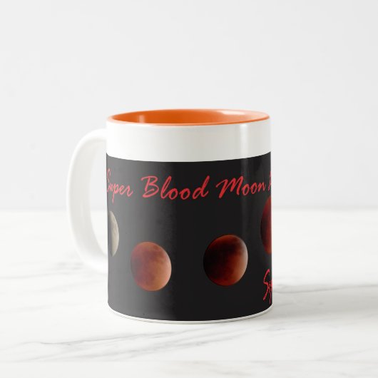 Superblut-Mond-Tasse 2015 Zweifarbige Tasse (Vorderseite Links)