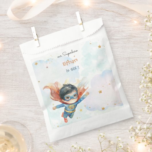 Superboy-Kindergeburtstag Geschenktütchen (Ausgeschnitten)