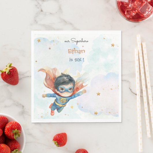 Superboy-Kindergeburtstag Serviette (Beispiel)