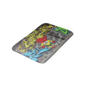 Superbunny Graffiti Badematte (Schrägansicht)