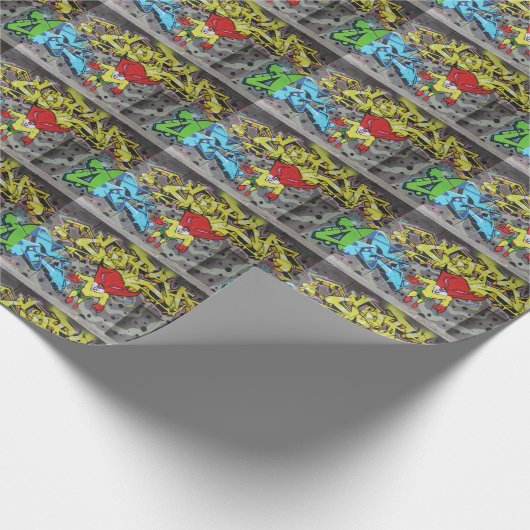Superbunny Graffiti Geschenkpapier (Ecke)