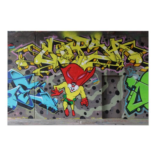Superbunny Graffiti Poster (Vorderseite)