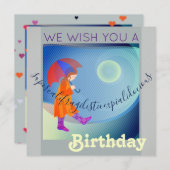 Supercalifragilisticexpalidox Geburtstagsmädchen Feiertagskarte (Vorne/Hinten)