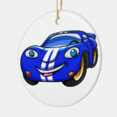 Supercar blue race Cartoons|Wählen Sie eine andere Keramik Ornament (Links)