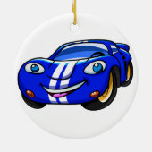 Supercar blue race Cartoons|Wählen Sie eine andere Keramik Ornament (Hinten)