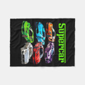 Supercar Cool Car Guy Srts Racing Fan Graphic Men  Fleecedecke (Vorderseite (Horizontal))