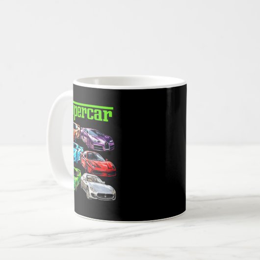 Supercar Cool Car Guy Srts Racing Fan Graphic Men Kaffeetasse (Vorderseite Links)