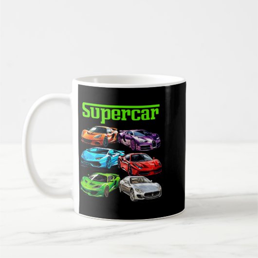 Supercar Cool Car Guy Srts Racing Fan Graphic Men Kaffeetasse (Links)