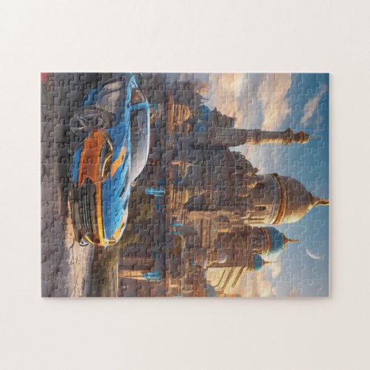 Supercar cool schönes Kloster Puzzle (Horizontal)