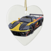 Supercar im Schwarzen und im Gelb Keramikornament (Rechts)