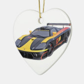 Supercar im Schwarzen und im Gelb Keramikornament (Links)