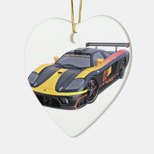 Supercar im Schwarzen und im Gelb Keramikornament (Links)